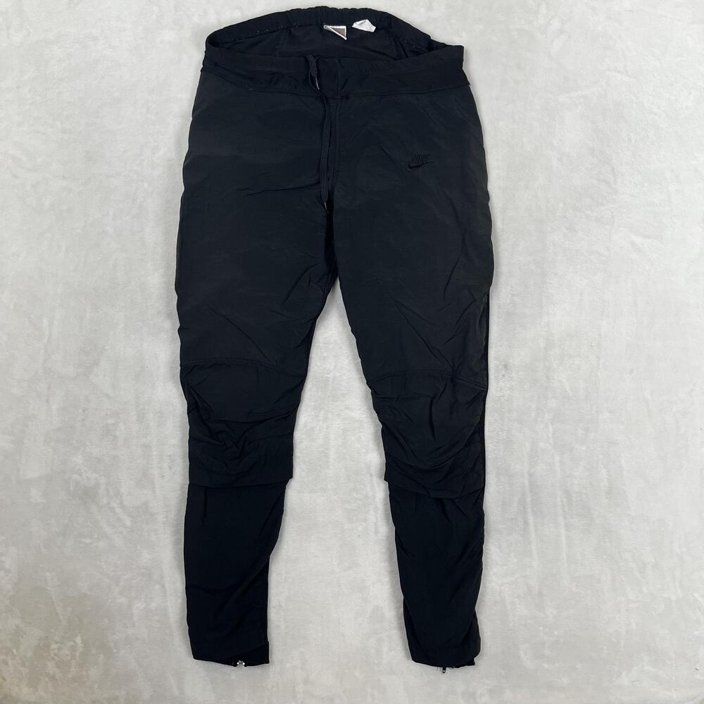 Vintage Nike Running Leggings Mens Medium Black Leggings Zip Ankle 90s